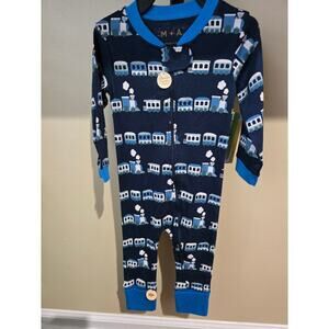 Monica + Andy Organic Cotton Gender Neutral Long Sleeve Baby One-Piece Pajama